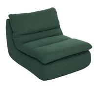 HOMCOM Fauteuil paresseux chauffeuse 1 place en mousse monobloc ultra haute densité, charge 200 Kg, 82x103x75cm, vert