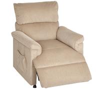 HOMCOM Fauteuil relax électrique massant et chauffant, fauteuil inclinable en velours côtelé, moteur ultra-silencieux, marron
