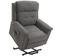 HOMCOM Fauteuil releveur électrique 2 Moteurs Fauteuil de Relaxation Gris