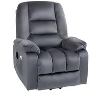 HOMCOM Fauteuil releveur électrique fauteuil de relaxation inclinable 8 points de massage vibrants 85 x 94 x 107 cm gris