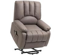 HOMCOM Fauteuil releveur électrique Fauteuil Relax inclinable en Microfibre avec Repose-Pied et télécommande - 86 x 92 x 102 cm - Gris