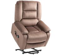 HOMCOM Fauteuil releveur électrique inclinable massant et chauffant polyester 90x93x110 cm