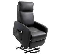 HOMCOM - Fauteuil releveur électrique - Revêtement synthétique - 67x95x105cm - Noir
