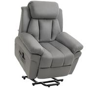 HomCom Fauteuil releveur électrique inclinable avec repose-pied ajustable gris