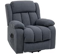 HOMCOM Fauteuil TV avec aide au lever Électrique Fauteuil relax inclinable, Fonction massage, 93x91x103 cm, Gris foncé