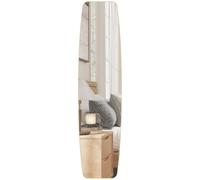 HOMCOM Grand Miroir Mural Ovale 160 x 40 cm Miroir Suspendu Moderne Doré | Cadre en Métal et Bois, Prêt à Accrocher, pour Chambre, Salon, Dressing, Entrée