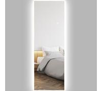 HOMCOM Grand Miroir Mural Rectangulaire 120 x 40 cm avec Éclairage LED