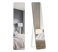 HOMCOM Grand Miroir Pleine Longueur Rectangulaire 37x160 cm Aspect Blanc