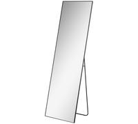 HOMCOM Grand miroir sur pied, miroir mural, miroir pleine longueur, 161,5 cm, argent