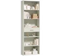 HOMCOM Grande bibliothèque à Cubes 7 Niveaux 60 x 24 x 182 cm Vert Clair | Étagère avec tiroir, autoportante, gain de place, bureau home office salon