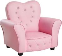 Homcom HOMCOM Banc pour enfant Chaise haute en forme de cœur Princesse Mini banc pour chambre d'enfant avec 310-025