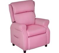 Homcom HOMCOM Canapé pour enfants Fauteuil inclinable avec repose-pieds pour 3-8 ans garçons et filles rose 58x53x70cm