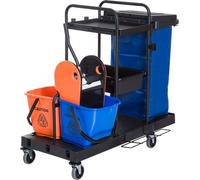 HOMCOM HOMCOM Chariot de nettoyage Chariot de nettoyage avec 4 roues 2 seaux 720-008