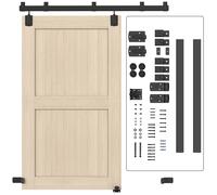 HOMCOM Kit de quincaillerie pour porte coulissante charge lourde 183 cm Noir pour portes simples