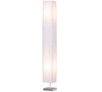 HOMCOM Lampe lampadaire colonne sur pied decoration salon moderne lumière tamisée 40 W 14L x 14l x 120H cm inox blanc
