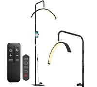 HOMCOM Lampadaire LED Demi-Lune Rotative 350° Dimmable 36 W 4150LM Noir