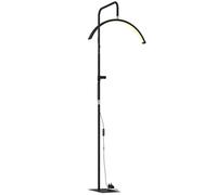 HOMCOM Lampadaire LED demi-lune rotative 350°, lampadaire sur pied salon dimmable 36 W, 7 températures de couleur, noir