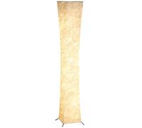 HOMCOM Lampadaire LED Salle de séjour à intensité variable avec abat-jour imitation papier, couleur de lumière blanc chaud, 3 niveaux de luminosité Lampadaire avec interrupteur au pied Lampe sur pied