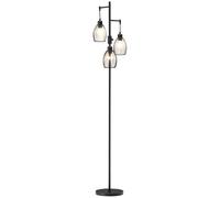 HOMCOM Lampadaire style industriel 40 W max. 3 abat-jours en métal filaire luminosité réglable - ampoule E27 - noir