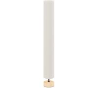 HOMCOM Lampadaire sur pied de salon avec abat-jour en lin, interrupteur à pied, 2 x douille E27, 120 cm, beige