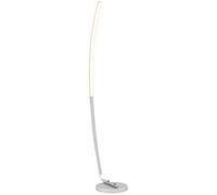 HomCom Lampadaire sur pied LED contemporain, 3 niveaux réglables, interrupteur à pied, Argenté