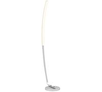 HOMCOM Lampadaire sur Pied LED 3 Niveaux Luminosité Réglables Argenté | Style Contemporain, Interrupteur à Pied, Lampe Salon, Lampadaire pour Chambre à Coucher, Bureau