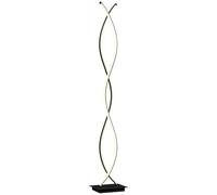 HOMCOM Lampadaire sur Pied Salon 3 Niveaux de Luminosité Réglables Noir | Lampe Salon, Lampe sur Pied Moderne à Double Spirale, Interrupteur à Pied, Chambre à Coucher