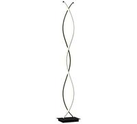 Lampadaire sur pied salon HOMCOM 3 niveaux de luminosité réglables - double spirale - interrupteur à pied - noir