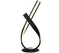 HOMCOM Lampe de table moderne lampe de chevet LED en spirale avec interrupteur rotatif cadre en aluminium 21 x 15 x 43 cm noir
