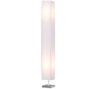 HOMCOM Lampe lampadaire colonne sur pied decoration salon moderne lumière tamisée 40 W 14L x 14l x 120H cm inox blanc