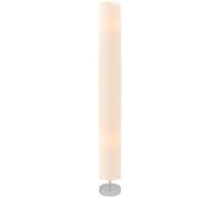 HOMCOM Lampe lampadaire colonne sur pied moderne lumière tamisée 40 W 14L x 14l x 120H cm inox blanc