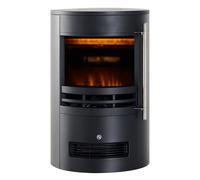 HOMCOM LED Cheminée Électrique Cheminée Murale Cheminée sur Pied avec Effet de Flamme 900/2000W 41x41x64,5cm