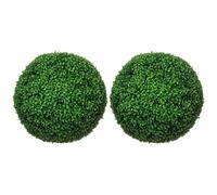 HOMCOM Lot de 2 Boules de Buis Artificielles 50 cm Protection UV Vert | Décoration pour Maison, Jardin, Fête de Mariage