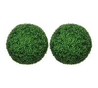 HOMCOM Lot de 2 Boules de buis artificielles de 50 cm, Protection UV, décoration pour la Maison, Le Jardin, la fête de Mariage, la décoration de la Maison, Vert