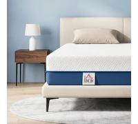 HOMCOM Matelas 140x190cm, Matelas 2 Personnes, 20cm d'Épaisseur | Mousse à Mémoire de Forme au Thé Vert avec Gel Rafraîchissant, Housse Amovible Lavable, Certifié Oeko-Tex, Fermeté Moyenne