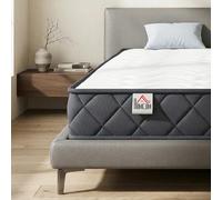 HOMCOM Matelas 160x200cm, Matelas 2 Personnes, Mousse à Mémoire de Forme, 20cm d'Épaisseur, Mousse Découpée en Vagues et Bords Renforcés, Certifié Oeko-Tex, Fermeté Moyenne