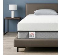 HOMCOM Matelas 90 x 200 cm, H3, fermeté moyenne, 20 cm, ergonomique, respirant, en mousse à mémoire de forme, avec housse amovible et lavable, certifié Öko-Tex & CertiPUR
