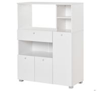 HOMCOM - Meuble de cuisine - Panneaux de particules - 90x40x120cm - Blanc