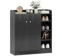 HOMCOM Meuble de Rangement à Chaussures 12 Paires 83L x 30l x 90H cm Noir