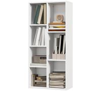 HOMCOM Meuble de rangement Bibliothèque étagère 7 cubes pour intérieur, salon, chambre - 50l x 24P x 106H cm, blanc