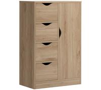 HOMCOM - Meuble de Rangement - Panneaux de particules - 54x29x83cm - Marron