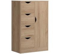HOMCOM - Meuble de Rangement - Panneaux de particules - 54x29x83cm - Marron