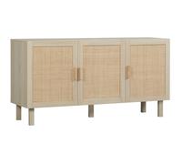 HOMCOM - Meuble de rangement - Panneaux de particules - 136x41x70cm - Bois naturel