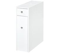 HOMCOM Meuble pour toilette salle de bain avec rangement papier toilette - 2 tiroirs organisateur en MDF - 17 x 48 x 58 cm