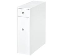 HOMCOM Meuble pour Toilette Salle de Bain Rangement Papier 17 x 48 x 58 cm | Papier Toilette, 2 Tiroirs Organisateur, MDF