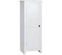HOMCOM Meuble salle de bain armoire de cuisine compacte style classique avec 3 étagères réglables en hauteur MDF blanc Aosom France