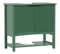 HOMCOM Meuble sous-lavabo pour lavabo à colonne avec porte et étagère, Vert intense