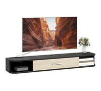 HOMCOM Meuble TV Suspendu 120 cm pour Téléviseur jusqu'à 50 Pouces Noir