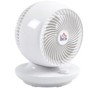 HOMCOM Mini Ventilateur de table, ventilateur Silentieux puissant 45W, 3 vitesses, oscillant à 70° multidirectionnelle, inclinaison à 90°, ventilateur de circulation d'air pour chambre, salon, blanc