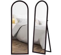 HOMCOM Miroir de Sol Arqué Pleine Longueur 53,3 x 162,5 cm sur Pied Blanc